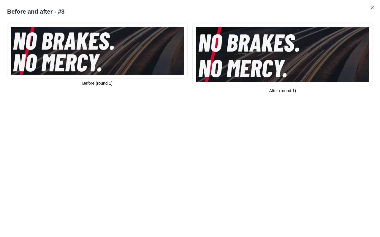 Before and after captures of a page headline for feedback #3, showing the increased line height.